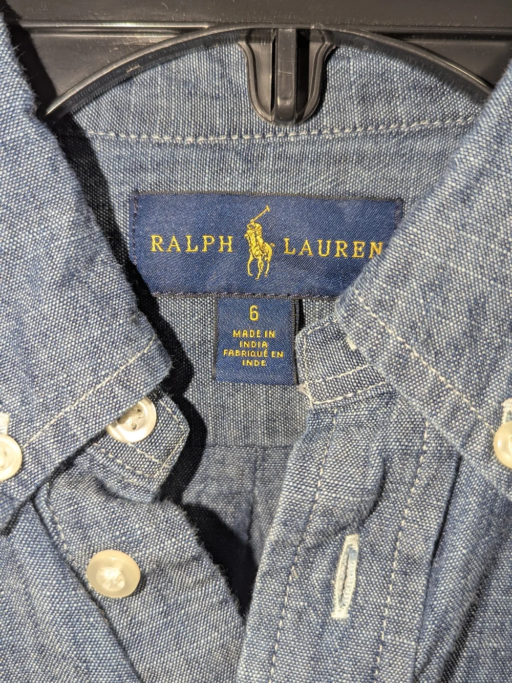 Ralph Lauren Chambray Button-Down Shirt - Boys Sz 6